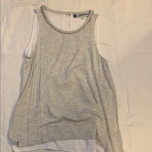 Jennifer Lopez grey and white tank top